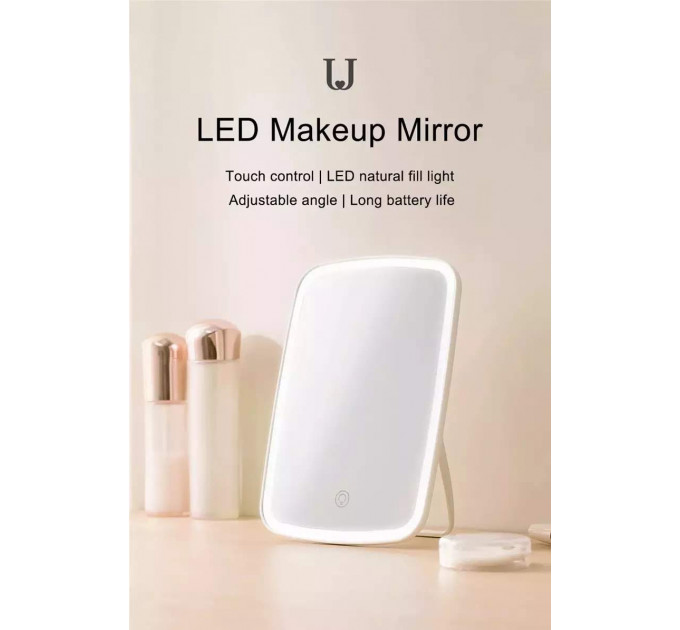 Косметическое зеркало для макияжа Xiaomi Jordan & Judy с подсветкой USB 238х168х25 мм (2467)
