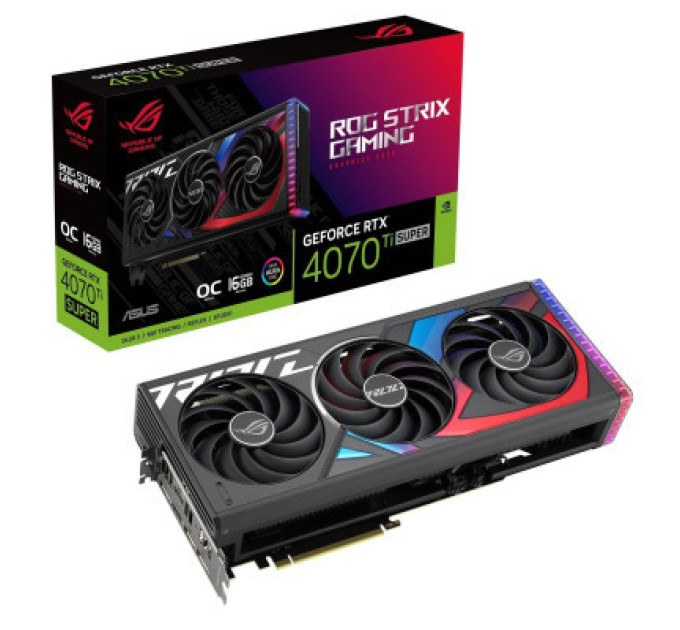 Видеокарта ASUS GeForce RTX4070Ti SUPER 16Gb ROG STRIX OC GAMING (ROG-STRIX-RTX4070TIS-O16G-GAMING)