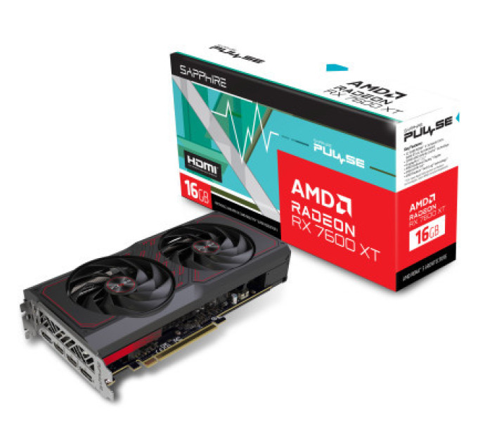 Видеокарта Sapphire Radeon RX 7600 XT 16GB PULSE (11339-04-20G)