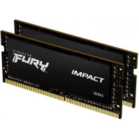 Модуль памяти для ноутбука SoDIMM DDR4 32GB (2x16GB) 2933 MHz Impact Black Kingston Fury (ex.HyperX) (KF429S17IBK2/32)