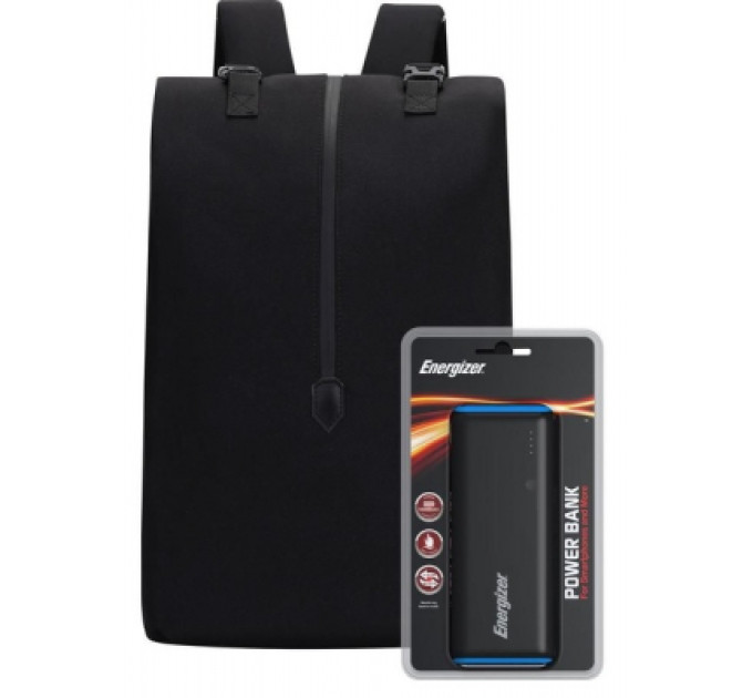 Рюкзак для ноутбука Energizer 15.6'' EPB004 Black + powerbank UE10007 Black (EPB004-BK+UE10007)