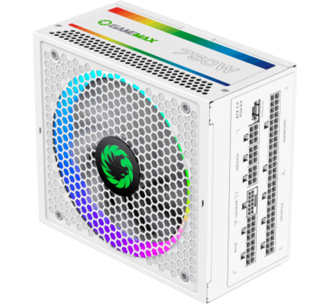 Блок питания Gamemax 750W (RGB 750 PRO WH (ATX3.0/3.1 PCI)