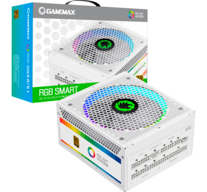 Блок питания Gamemax 750W (RGB 750 PRO WH (ATX3.0/3.1 PCI)