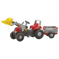 Веломобиль Rolly Toys Трактор с прицепом и ковшом rollyJunior RT (811397)