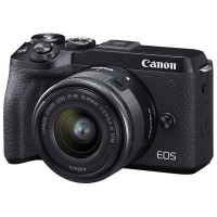 Цифровой фотоаппарат Canon EOS M6 Mark II + 15-45 IS STM + EVF Kit Black (3611C053)