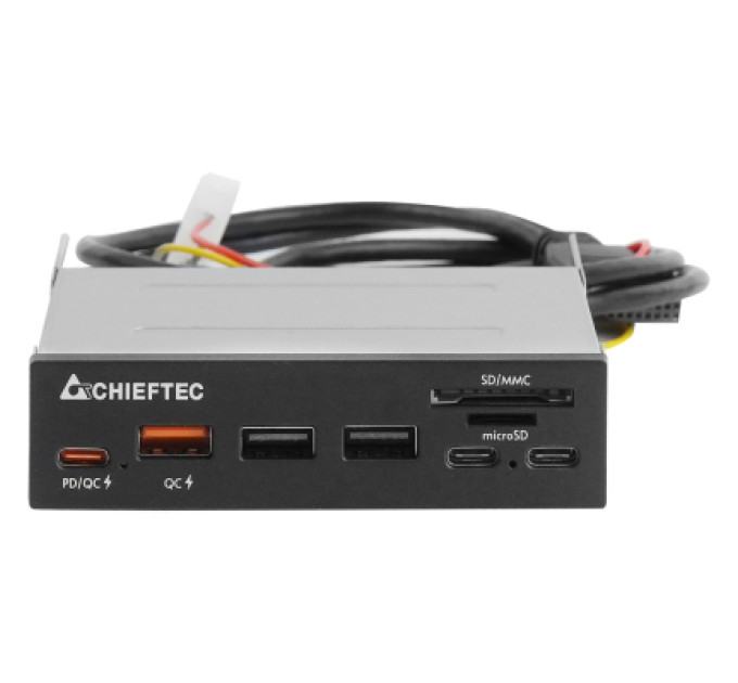 Считыватель флеш-карт Chieftec 3.5" 2xUSB3.2/2xType-C/1xPD3.0/1xQC3.0 USB (CRD-908H)