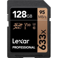 Карта памяти Lexar 128GB SDXC class 10 UHS-I U3 V30 633x Professional (LSD128CB633)