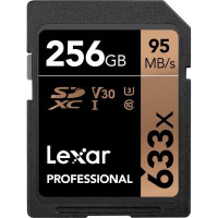 Карта памяти Lexar 256GB SDXC class 10 UHS-I U3 V30 633x Professional (LSD256CB633)