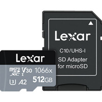 Карта памяти Lexar 512GB microSDXC class 10 UHS-I 1066x SILVER Series (LMS1066512G-BNANG)