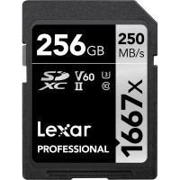 Карта памяти Lexar 256GB SDXC class 10 UHS-II U3 V60 1667x Professional (LSD256CB1667)
