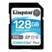 Карта памяти Kingston 128GB SDXC class 10 UHS-I U3 Canvas Go Plus (SDG3/128GB)