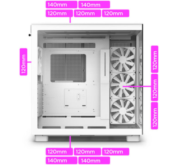 Корпус NZXT H9 Flow Edition White (CM-H91FW-01)