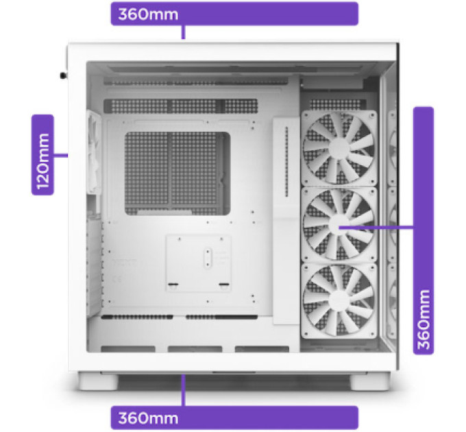 Корпус NZXT H9 Flow Edition White (CM-H91FW-01)