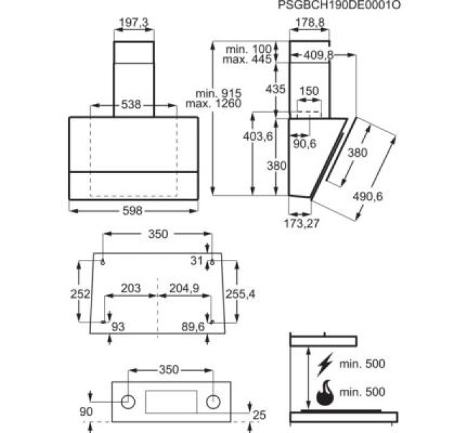 Вытяжка кухонная Electrolux LFV616Y