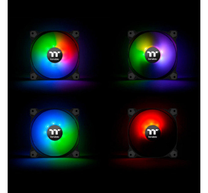 Кулер для корпуса ThermalTake Pure Plus RGB 12 Radiator Fan TT Premium Edition 3Pack/Fan/120 (CL-F063-PL12SW-A)