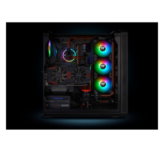 Кулер для корпуса ThermalTake Pure Plus RGB 12 Radiator Fan TT Premium Edition 3Pack/Fan/120 (CL-F063-PL12SW-A)