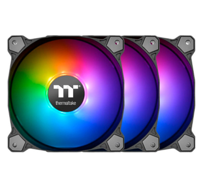 Кулер для корпуса ThermalTake Pure Plus RGB 12 Radiator Fan TT Premium Edition 3Pack/Fan/120 (CL-F063-PL12SW-A)