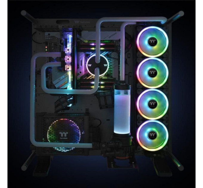 Кулер для корпуса ThermalTake Riing Trio 12 RGB Radiator Fan TT Premium Edition (3-Fan Pack) (CL-F072-PL12SW-A)