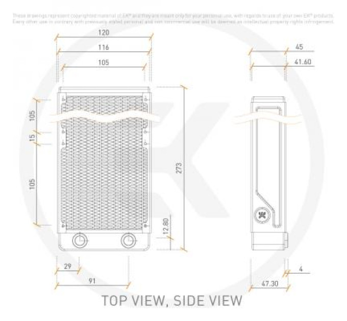 Радиатор охлаждения Ekwb EK-CoolStream PE 240 (Classic) (3831109817360)