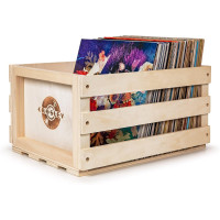 Record Storage Crate Natural