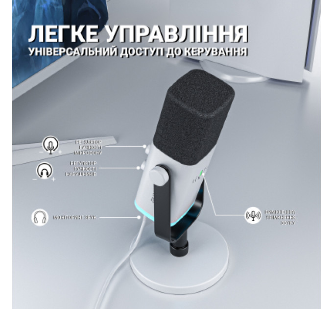 Микрофон Fifine AM8W USB/XLR White (AM8W)