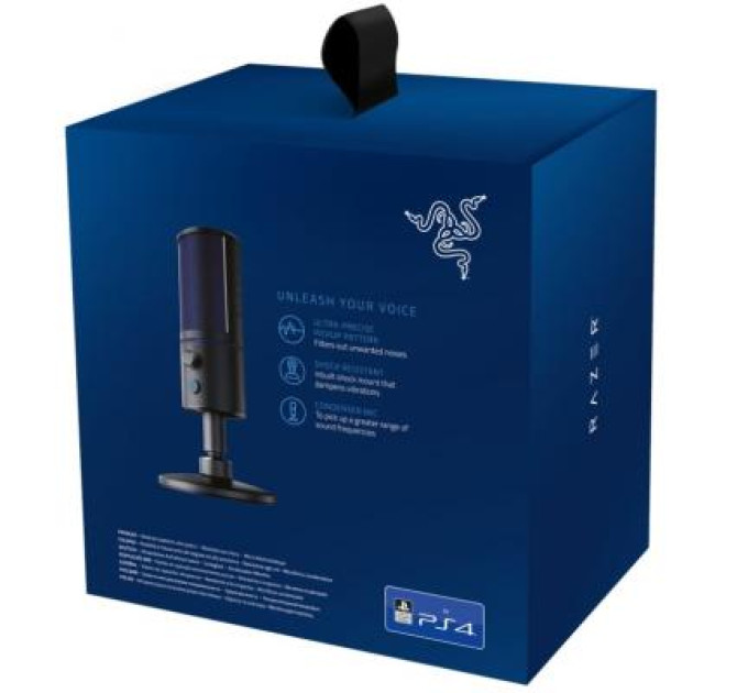 Микрофон Razer Seiren X PS4 Black/Blue (RZ19-02290200-R3G1)