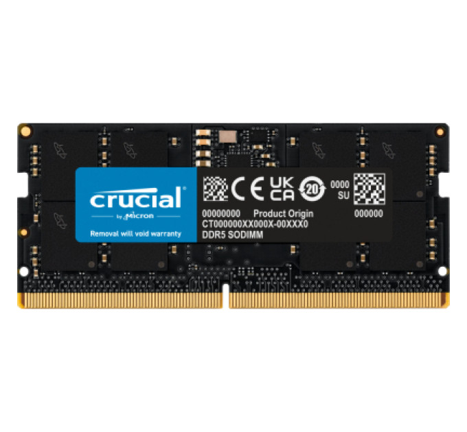 Модуль памяти для ноутбука SoDIMM DDR5 16GB 4800 MHz Micron (CT16G48C40S5)