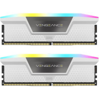 Модуль памяти для компьютера DDR5 64GB (2x32GB) 6000 MHz XMP 3.0 Vengeance RGB White Corsair (CMH64GX5M2B6000C40W)