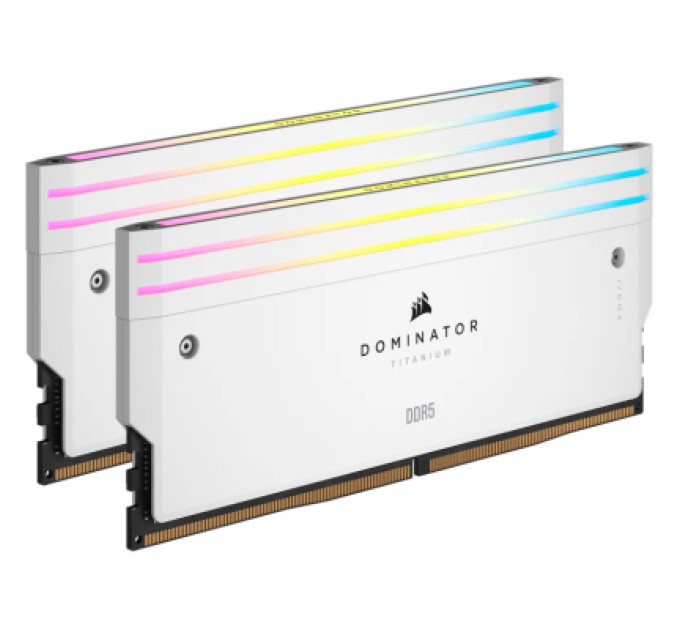 Модуль памяти для компьютера DDR5 32GB (2x16GB) 6000 MHz Dominator Titanium RGB White Corsair (CMP32GX5M2B6000C30W)