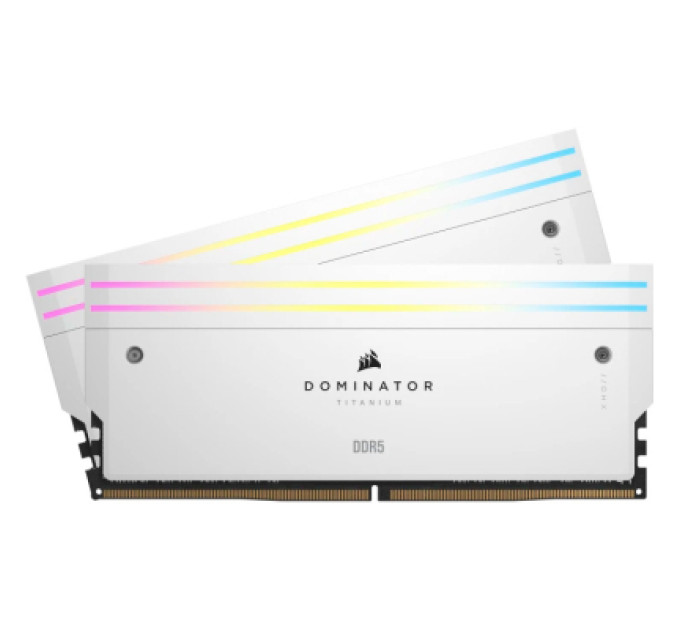 Модуль памяти для компьютера DDR5 32GB (2x16GB) 6000 MHz Dominator Titanium RGB White Corsair (CMP32GX5M2B6000C30W)