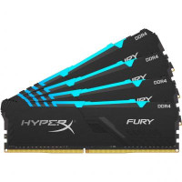 Модуль памяти для компьютера DDR4 64GB (4x16GB) 3600 MHz HyperX Fury Black Kingston (HX436C18FB4AK4/64)