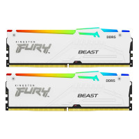 Модуль памяти для компьютера DDR5 32GB (2x16GB) 6400 MHz Beast White RGB EXPO Kingston Fury (ex.HyperX) (KF564C32BWEAK2-32)