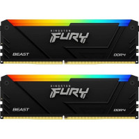 Модуль памяти для компьютера DDR4 64GB (2x32GB) 3200 MHz Beast RGB Black Kingston Fury (ex.HyperX) (KF432C16BB2AK2/64)