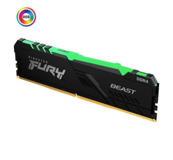 Модуль памяти для компьютера DDR4 8GB 3200 MHz Fury Beast RGB Kingston Fury (ex.HyperX) (KF432C16BBA/8)