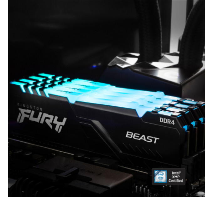 Модуль памяти для компьютера DDR4 8GB 3200 MHz Fury Beast RGB Kingston Fury (ex.HyperX) (KF432C16BBA/8)