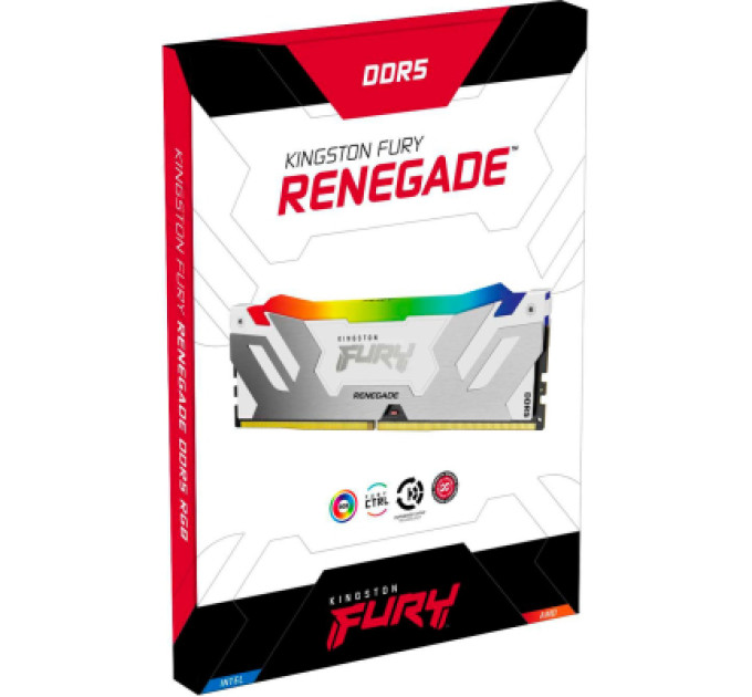 Модуль памяти для компьютера DDR5 16GB 7600 MHz Renegade RGB White XMP Kingston Fury (ex.HyperX) (KF576C38RWA-16)