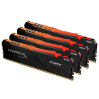 Модуль памяти для компьютера DDR4 64GB (4x16GB) 2666 MHz HyperX Fury RGB Kingston Fury (ex.HyperX) (HX426C16FB4AK4/64)