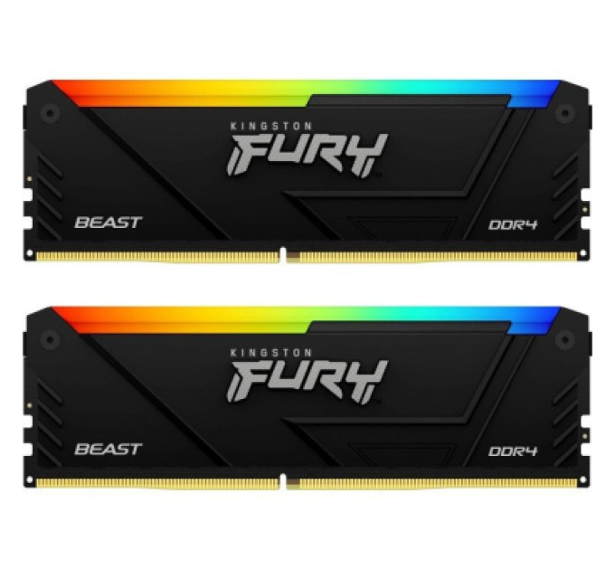 Модуль памяти для компьютера DDR4 32GB (2x16GB) 3200 MHz FURY Beast RGB Kingston Fury (ex.HyperX) (KF432C16BB2AK2/32)