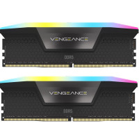 Модуль памяти для компьютера DDR5 32GB (2x16GB) 6000 MHz Vengeance RGB Black Corsair (CMH32GX5M2E6000C36)