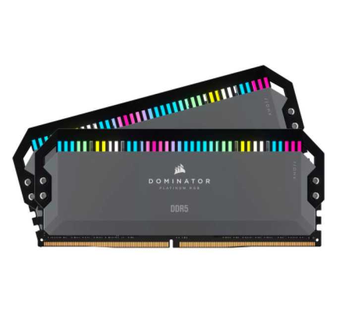 Модуль памяти для компьютера DDR5 32GB (2x16GB) 6000 MHz Dominator Platinum RGB Gray Corsair (CMT32GX5M2D6000Z36)