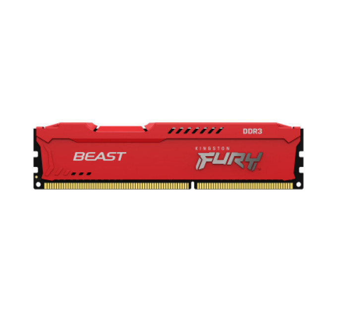 Модуль памяти для компьютера DDR3 8GB 1866 MHz Fury Beast Red Kingston Fury (ex.HyperX) (KF318C10BR/8)