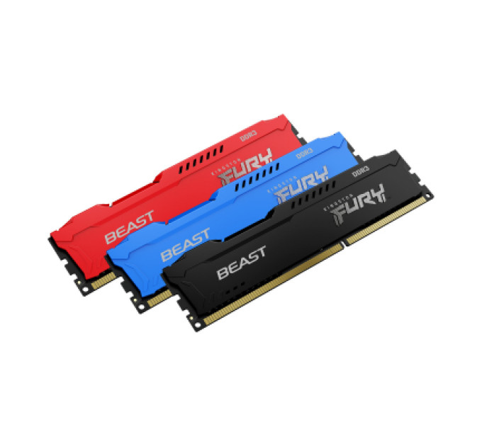 Модуль памяти для компьютера DDR3 8GB 1866 MHz Fury Beast Red Kingston Fury (ex.HyperX) (KF318C10BR/8)