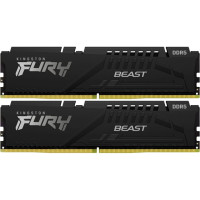 Модуль памяти для компьютера DDR5 64GB (2x32GB) 4800 MHz FURY Beast Black Kingston Fury (ex.HyperX) (KF548C38BBK2-64)