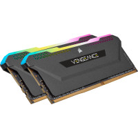 Модуль памяти для компьютера DDR4 32GB (2x16GB) 3200 MHz Vengeance RGB PRO SL Black Corsair (CMH32GX4M2E3200C16)