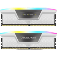 Модуль памяти для компьютера DDR5 32GB (2x16GB) 6400 MHz Vengeance RGB White Corsair (CMH32GX5M2B6400C36W)