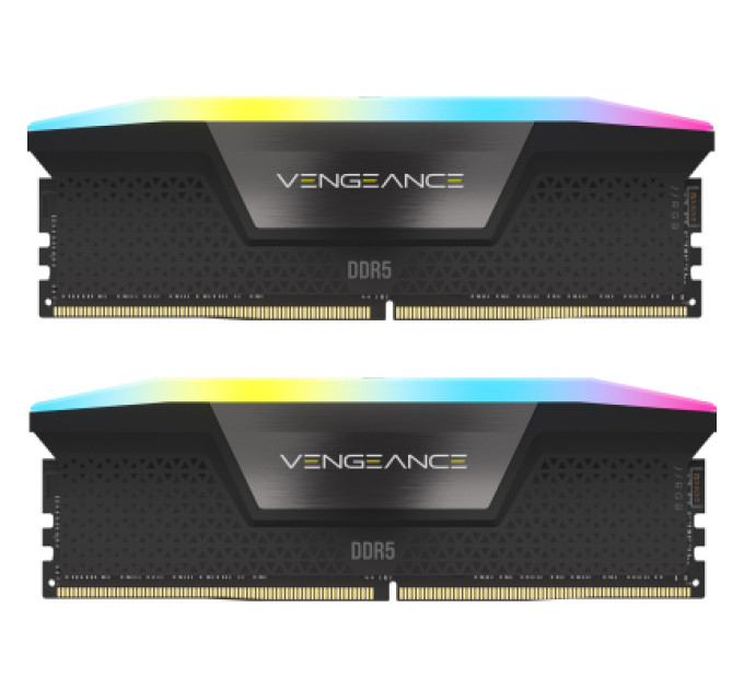 Модуль памяти для компьютера DDR5 48GB (2x24GB) 6000 MHz Vengeance RGB Black Corsair (CMH48GX5M2E6000C36)