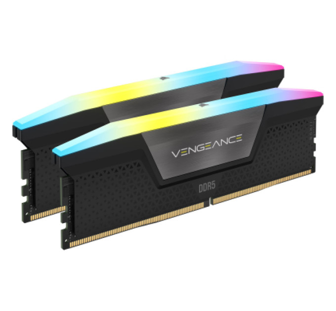 Модуль памяти для компьютера DDR5 48GB (2x24GB) 6000 MHz Vengeance RGB Black Corsair (CMH48GX5M2E6000C36)