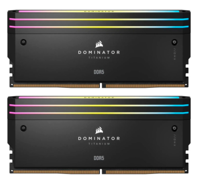 Модуль памяти для компьютера DDR5 32GB (2x16GB) 6000 MHz Dominator Titanium RGB Corsair (CMP32GX5M2B6000C30)