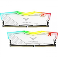 Модуль памяти для компьютера DDR4 16GB (2x8GB) 3600 MHz T-Force Delta White RGB Team (TF4D416G3600HC18JDC01)