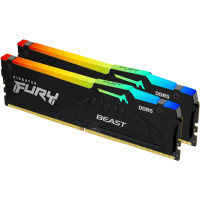 Модуль памяти для компьютера DDR5 64GB (2x32GB) 4800 MHz FURY Beast RGB Kingston Fury (ex.HyperX) (KF548C38BBAK2-64)